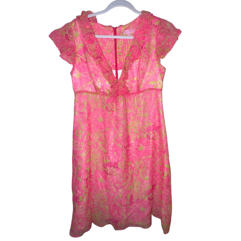 Lilly Pulitzer Women’s Size 6 Clare 100% Silk Chiffon Dress